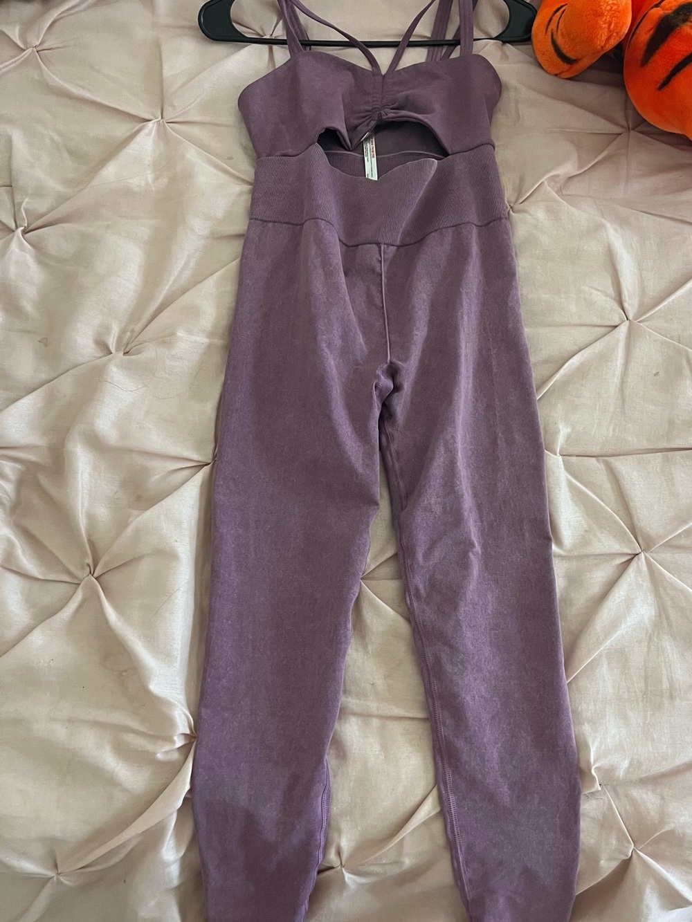 FP Movement by Free People Mauve Strappy Cutout Jumpsuit